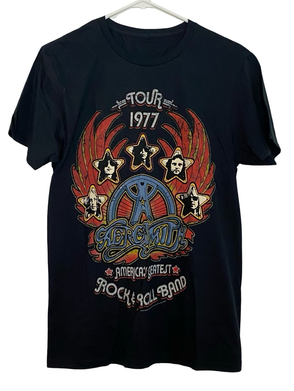 Aerosmith Tshirt Mens Size Small New Unisex Crewneck Short Sleeve Black Tee